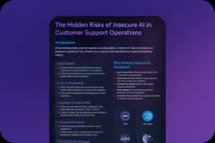 Risks in Customer Support one pager cover