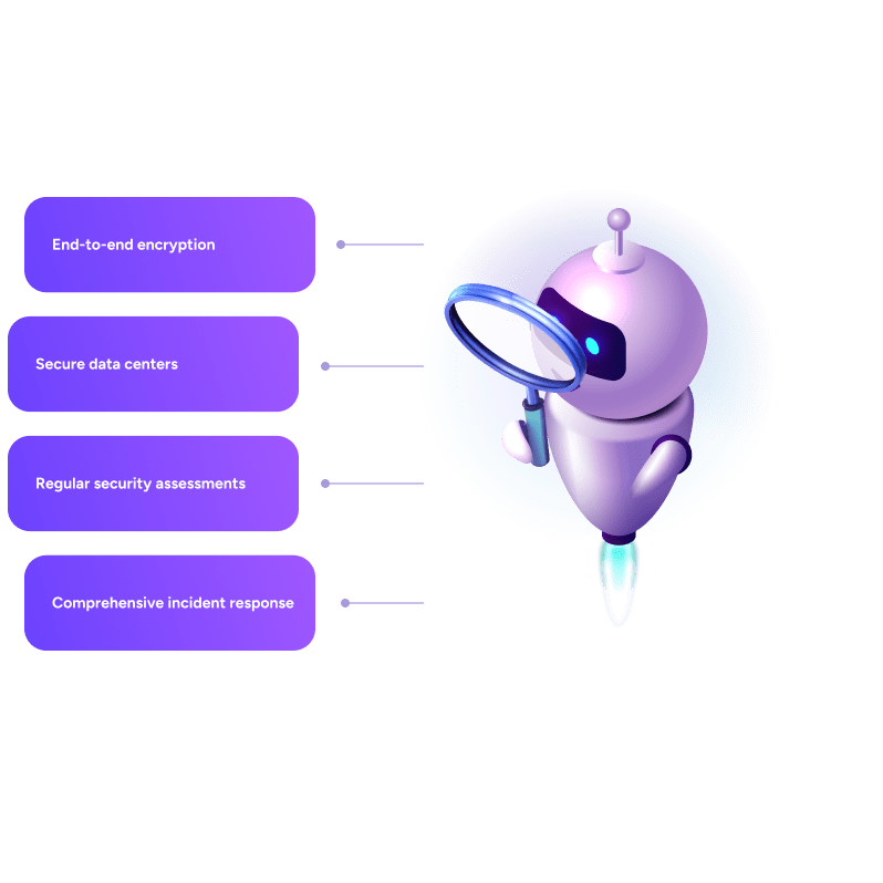 Secure data handling and EU data centers illustration