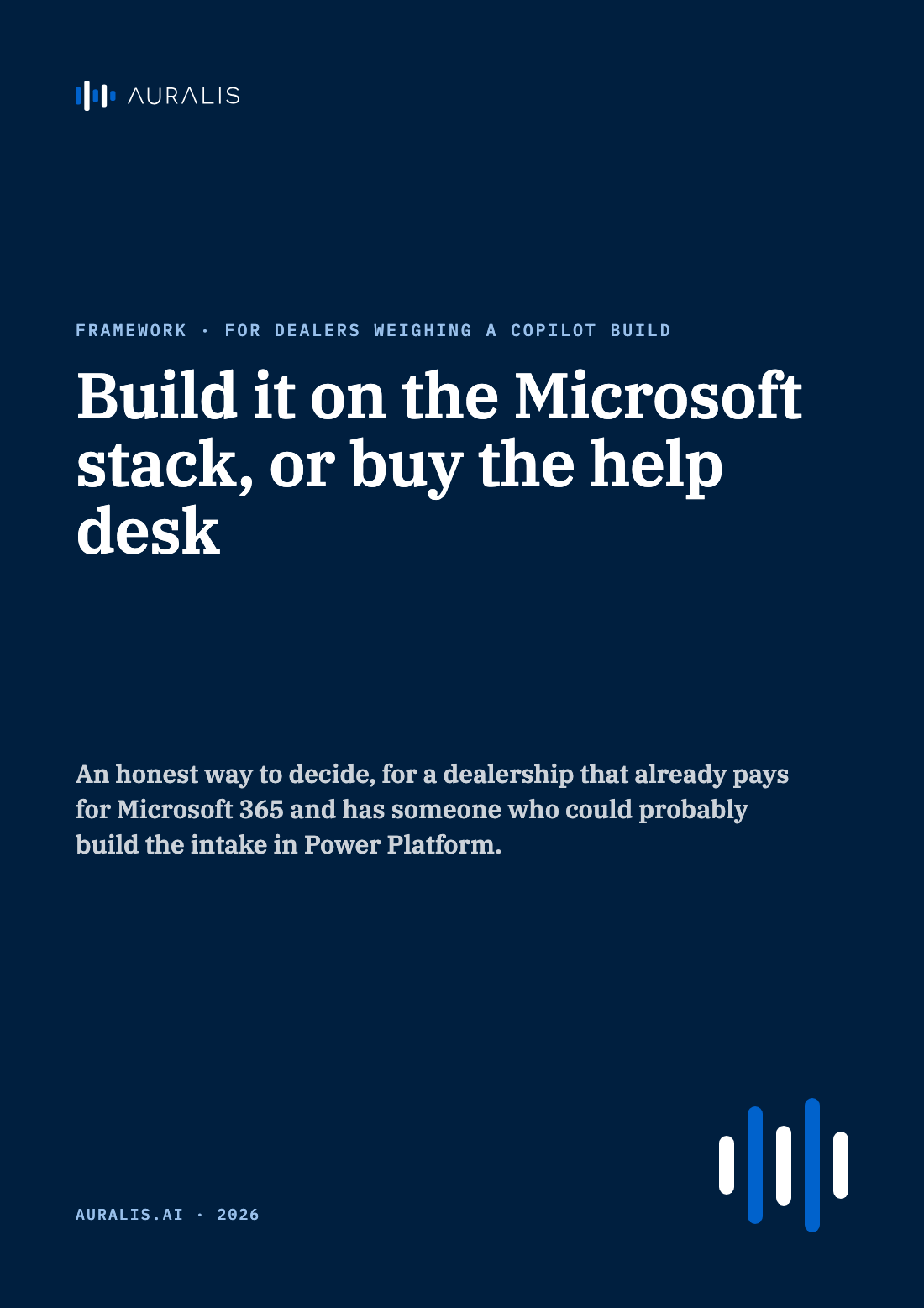 Build it on the Microsoft stack, or buy the help desk cover
