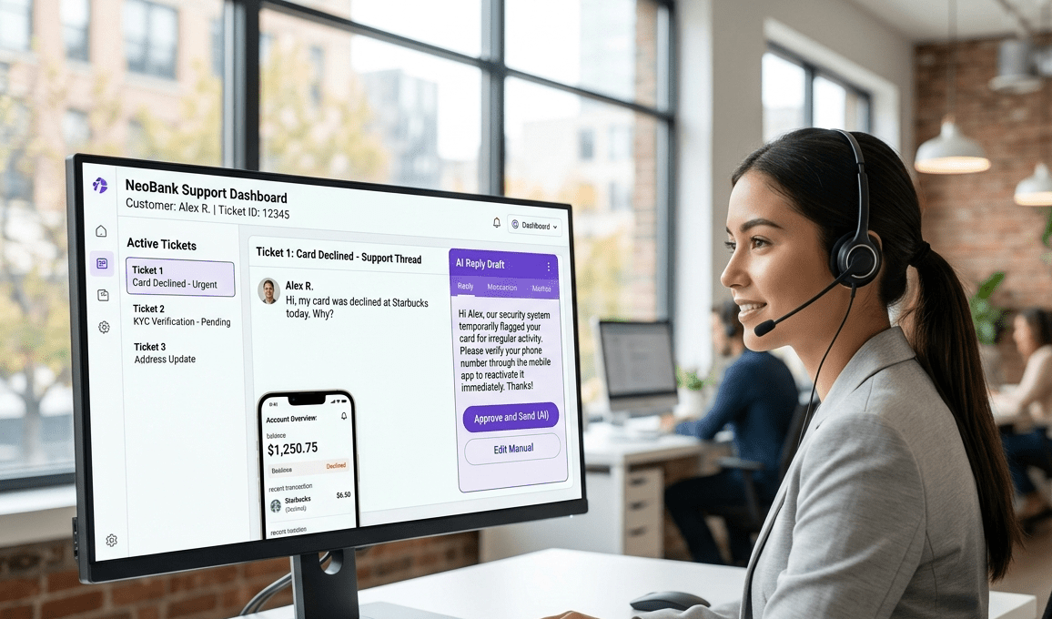 AI customer support for neo banks
